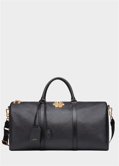 versace embroidered black bag|versace holdall bag.